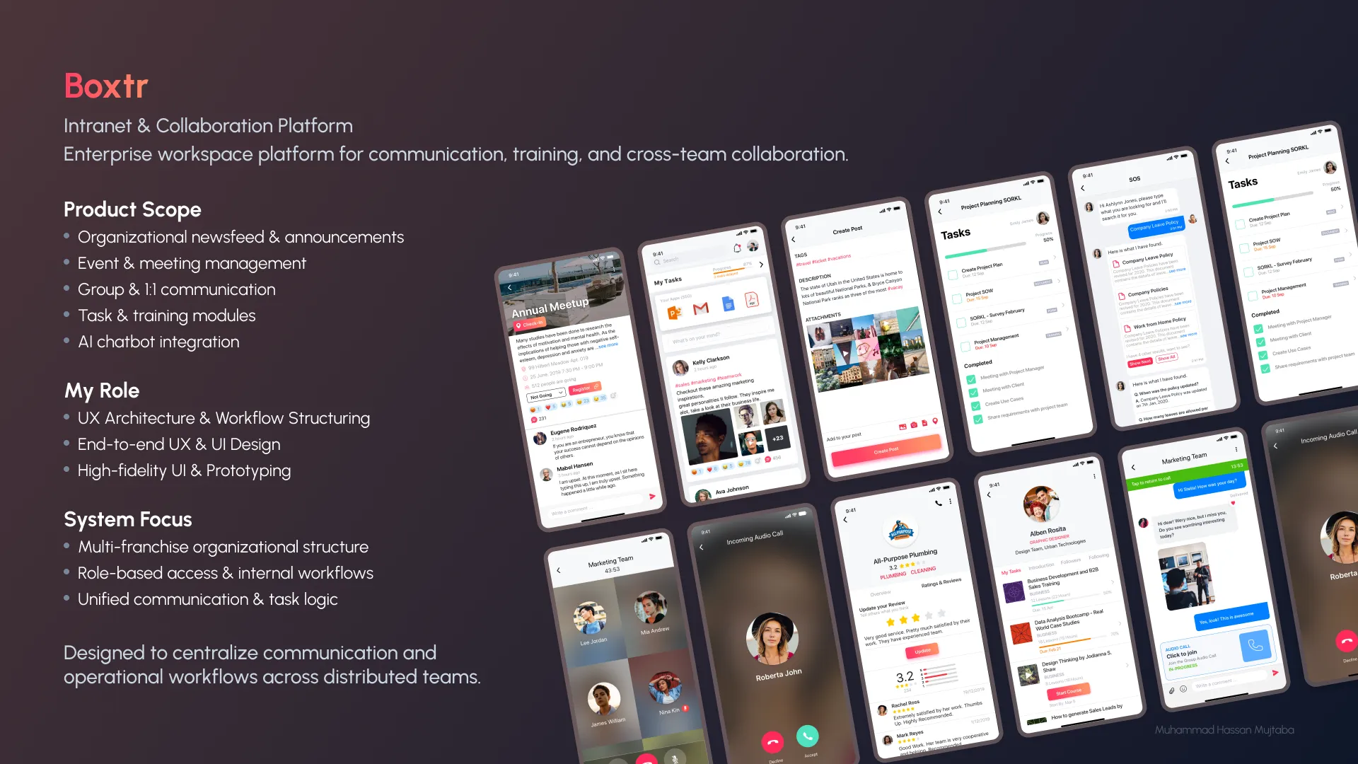 Boxtr intranet collaboration platform preview