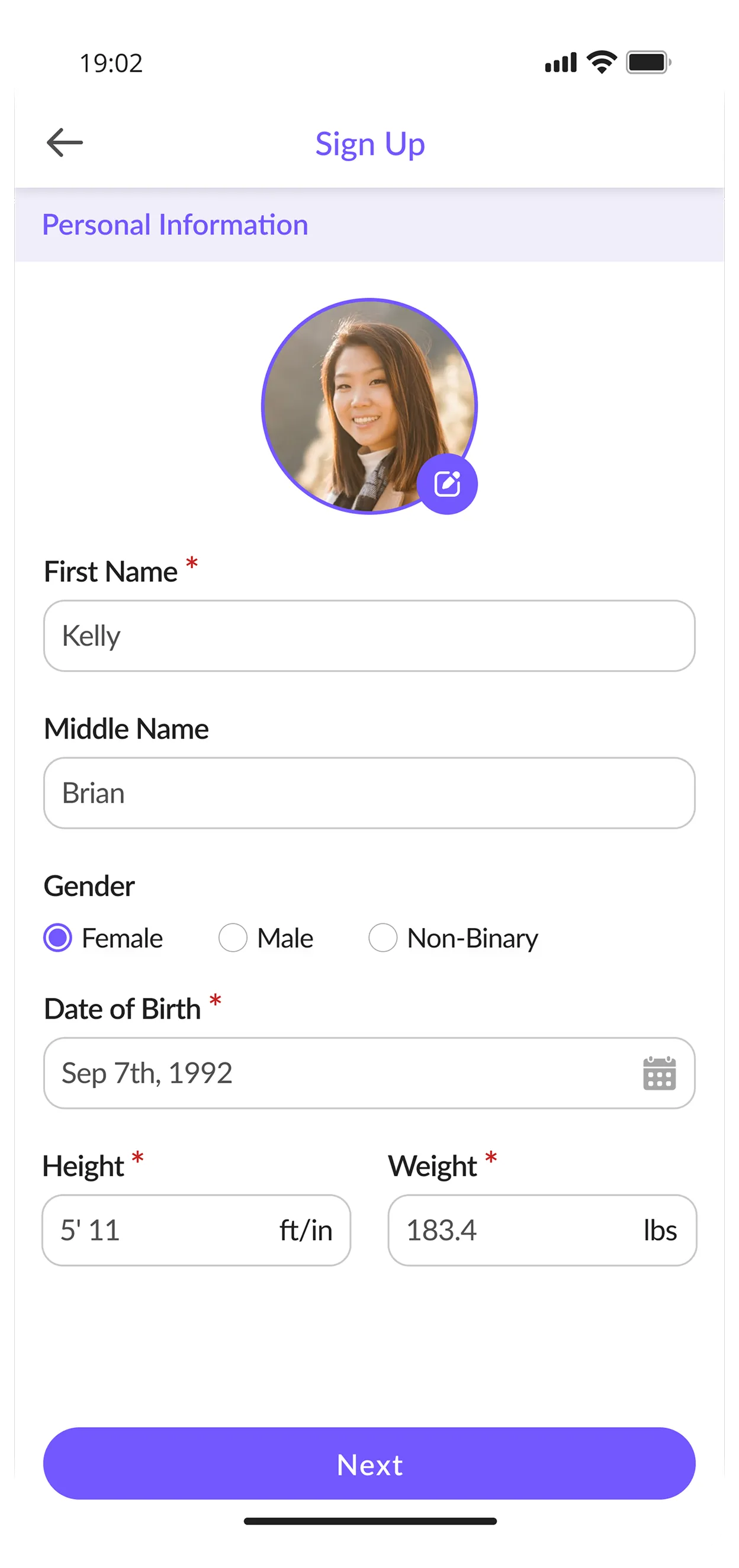 GenomeX sign up screen 1