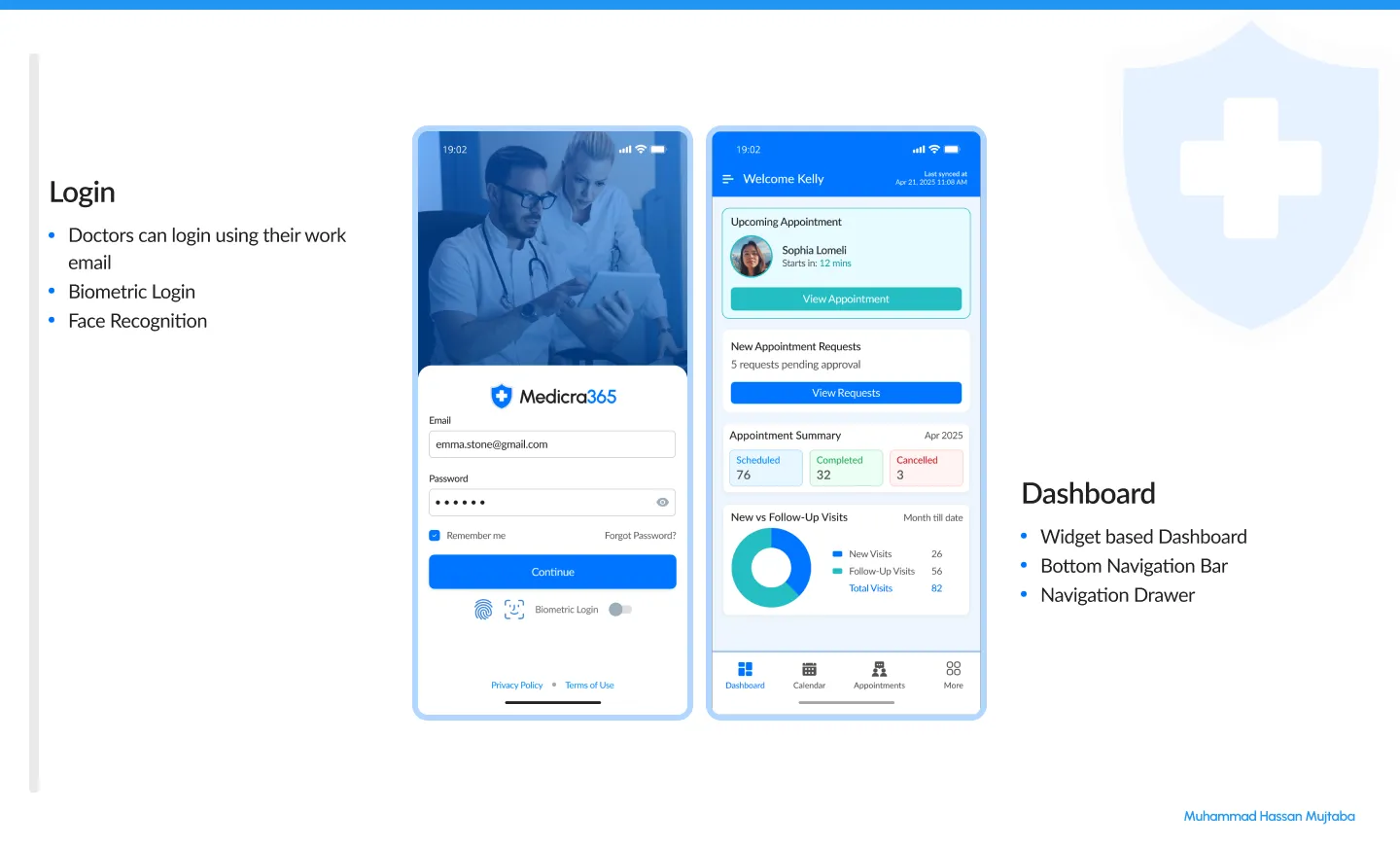 Medicra365 mobile interface 1