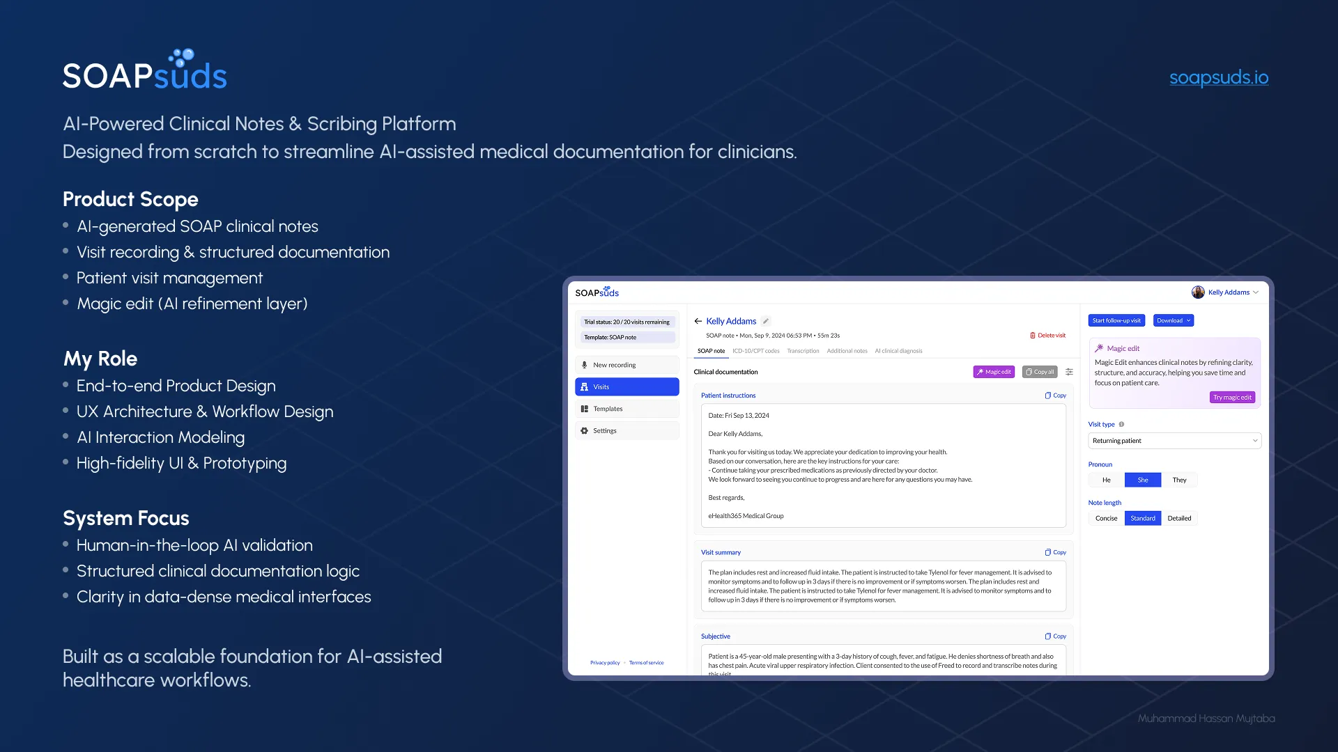 SOAPsuds clinical notes platform preview