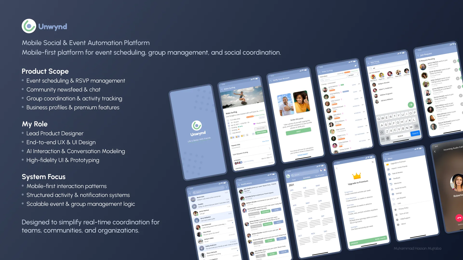 Unwynd mobile social platform preview